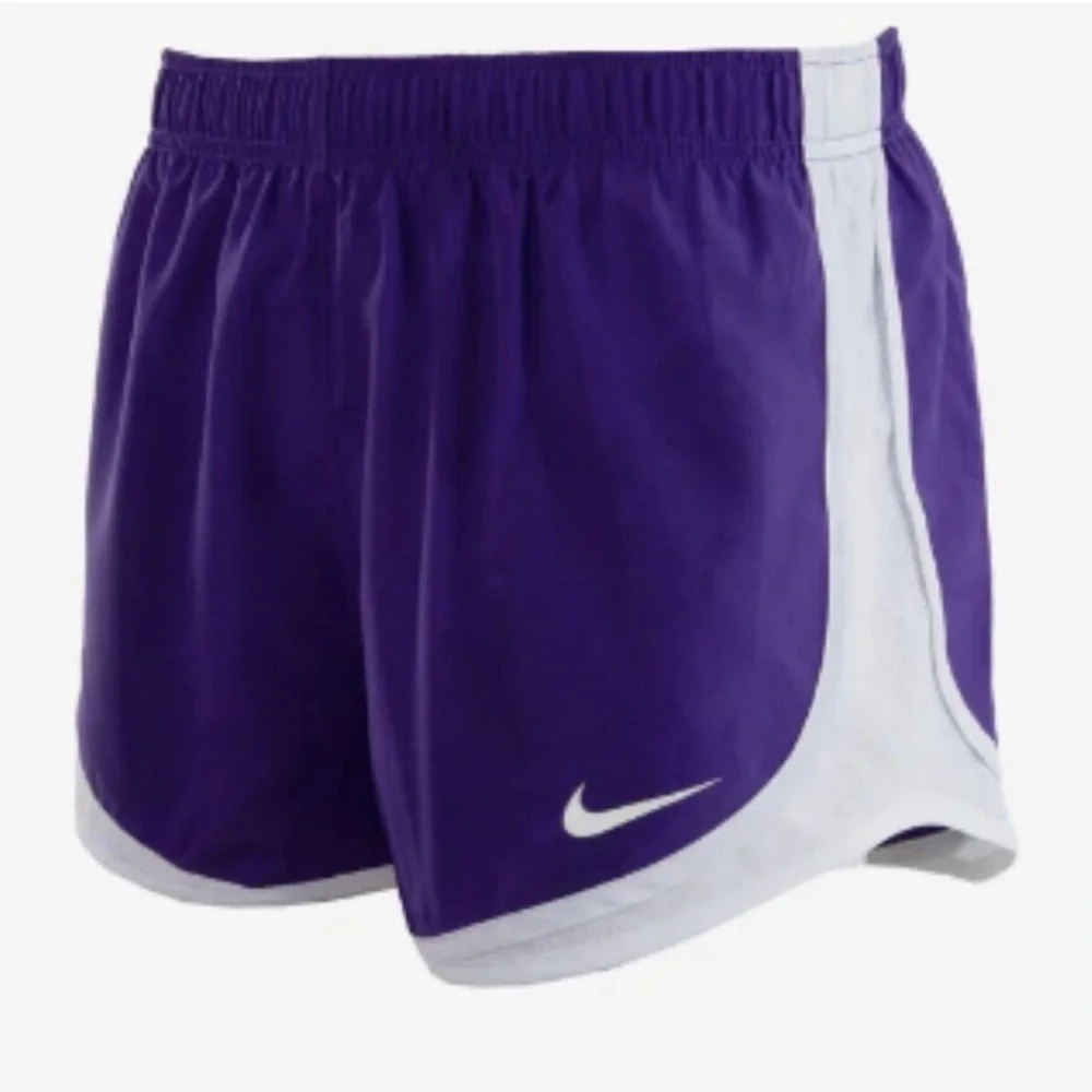 Nike Purple White Dri-FIT Brief-Lined Athletic Running Shorts Size XS